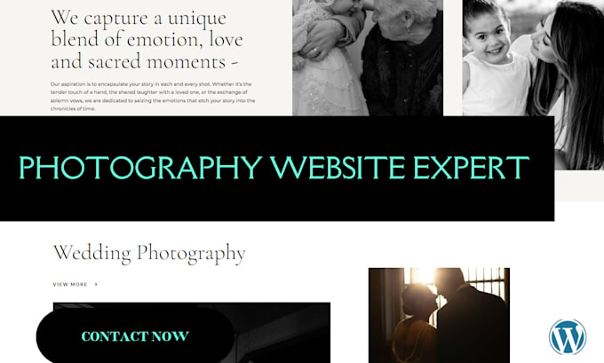 Gig Preview - Design creative studio photography website redesign portfolio page SEO