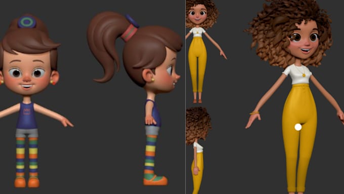 Gig Preview - Design 3d cute cartoon character modeling for mascot, animation, game