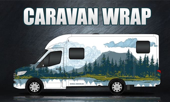 Gig Preview - Design camper or caravan wrap, trailer wrap, food truck wrap designs