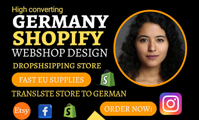 Gig Preview - Create shopify webshop, shopify dropshipping store, design shopify