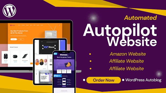 Gig Preview - Create automated amazon affiliate autopilot website with wordpress autoblog