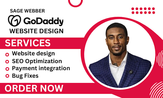 Gig Preview - Do godaddy website design godaddy website redesign develop godaddy website