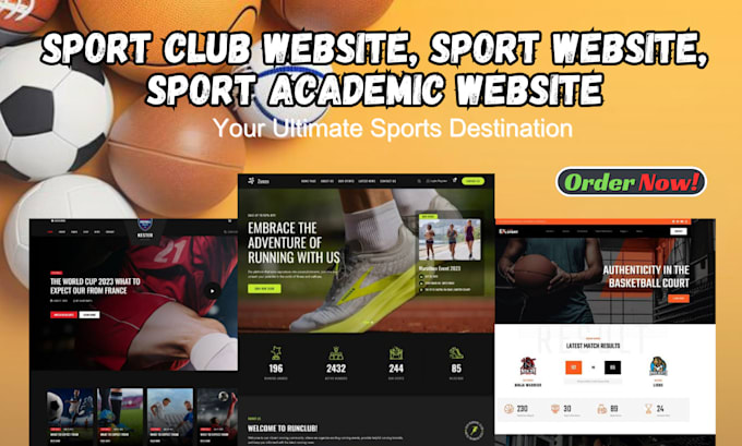 Bestseller - design  sport website, sport academy website, sport club website, soccer website