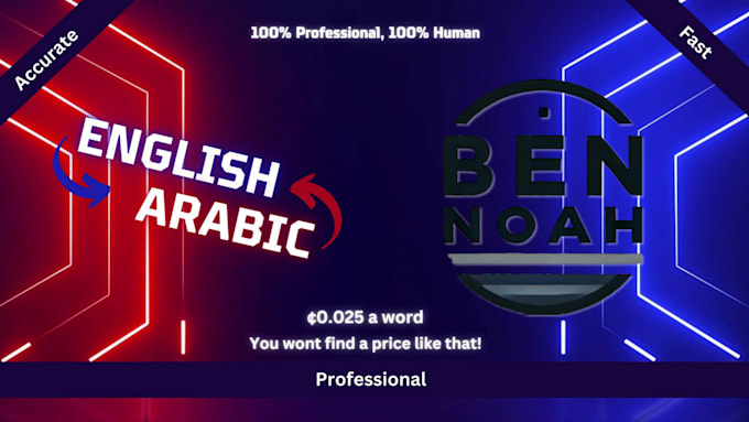 Gig Preview - Provide professional arabic english translation and vise versa