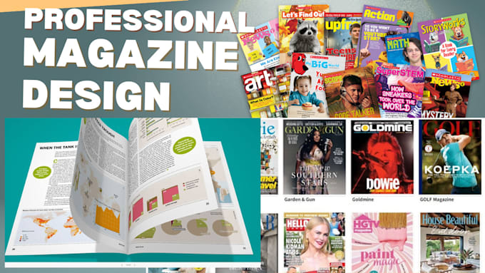 Gig Preview - Design magazine, flip product catalog, booklet, newsletter design brochure