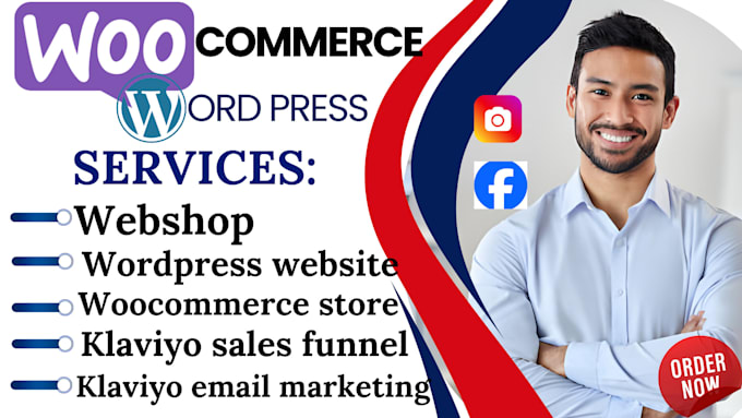 Gig Preview - Build woocommerce, wordpress website, woocommerce marketing email marketing