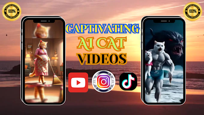 Bestseller - create ai cat video for your youtube channel and upload them and get monetized