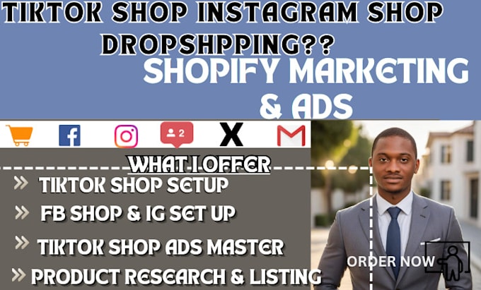 Gig Preview - Be your instagram shop,tiktok shop dropshiping and facebook shop ads manager