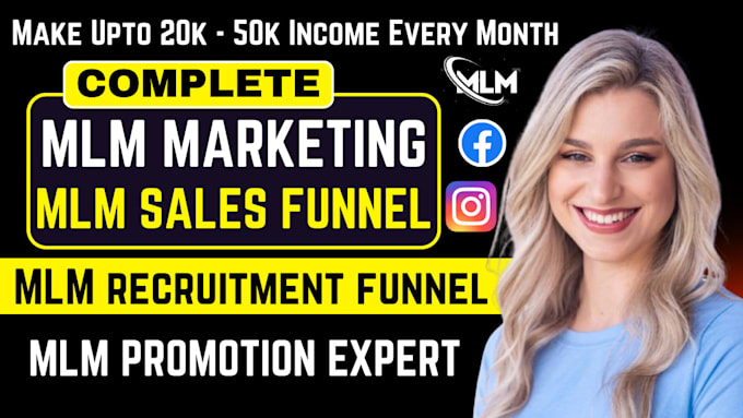 Gig Preview - Mlm recruitment funnel, mlm sales funnel mlm network marketing for your business