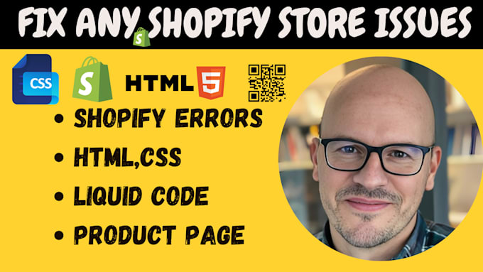 Gig Preview - Fix shopify bugs HTML CSS javascript and liqiud code