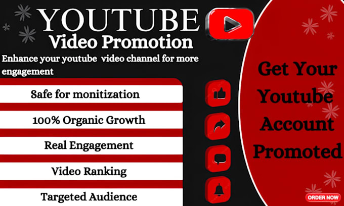 Gig Preview - Do organic youtube video promotion to boost engagements