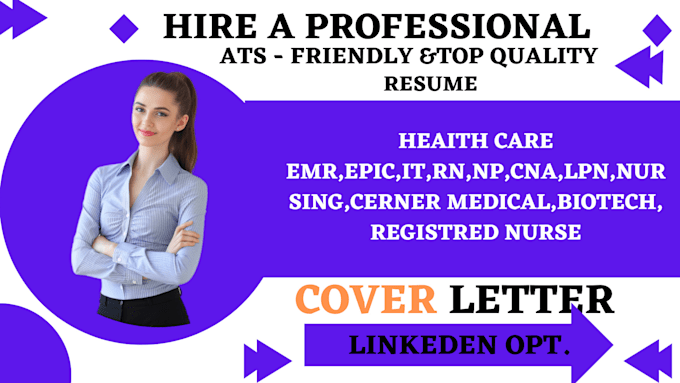 Gig Preview - Write healthcare, nursing, rn, doctor, medical, mental health and biotech resume