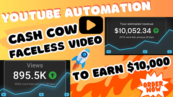 Gig Preview - Create youtube automation faceless cash cow video to make 10k dollar