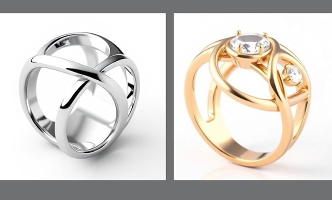 Gig Preview - Do 3d ring design, cad model ring design, 3d ring for printing with high quality