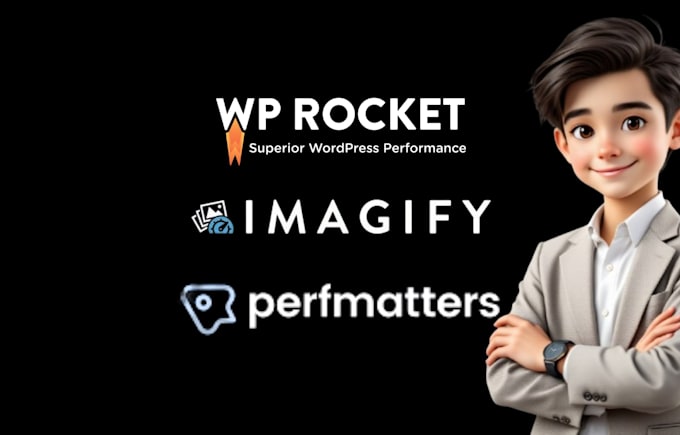 Gig Preview - Install wp rocket, perfmatters, imagify pro plugin