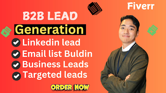 Gig Preview - Do targeted b2b lead generation linkedin leads, email list