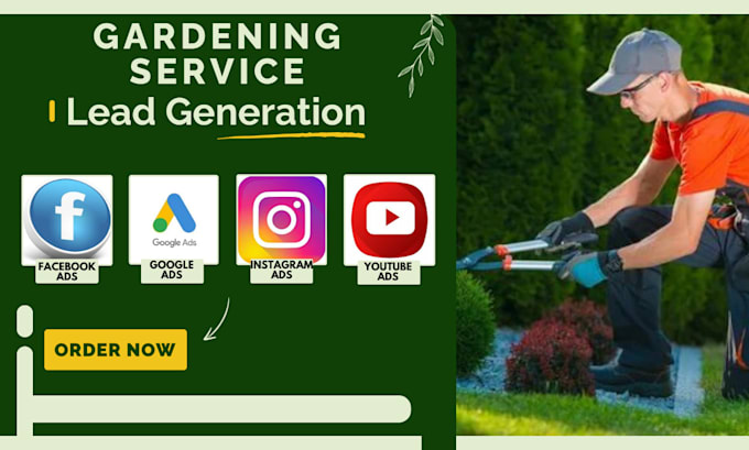 Gig Preview - Gardening marketing lead gardening leads facebook  page setup campaign google ad