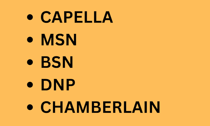 Gig Preview - Do capella chamberlain walden bsn msn  dnp nursing  public health