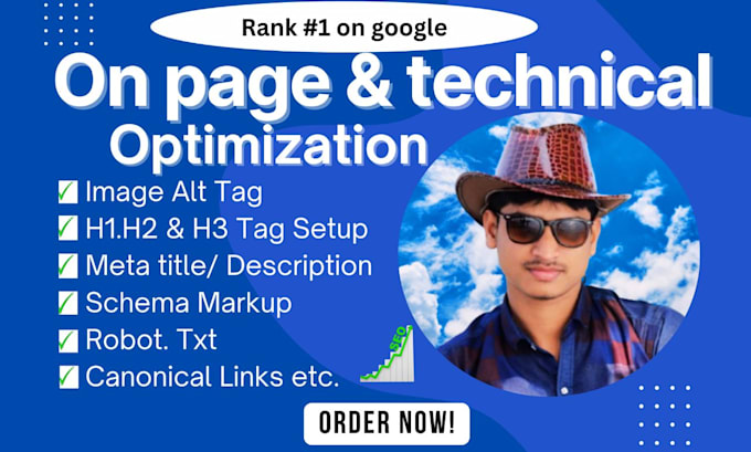 Gig Preview - Do on page and technical SEO optimization for google ranking