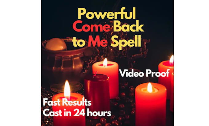 Gig Preview - Cast powerful black magic commitment spell ex back spell regret spell love spell