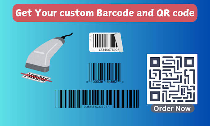 Gig Preview - Be your custom barcode and qr code designer