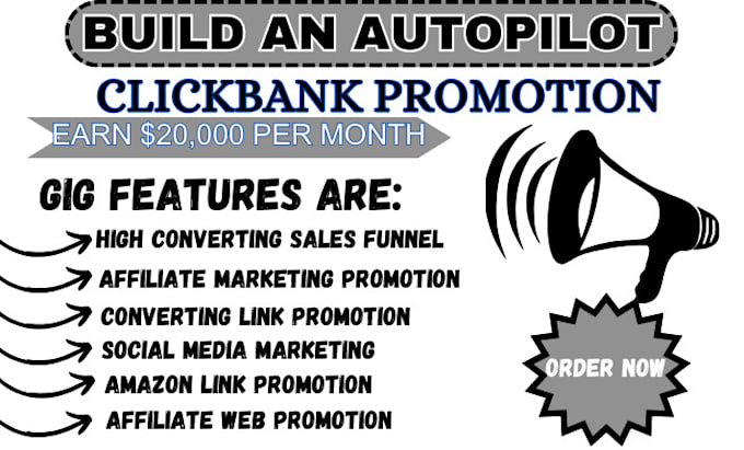 Gig Preview - Promote clickbank, affiliate marketing, affiliate link promotion, sales funnel