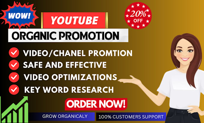 Gig Preview - Do organic youtube video promotion, channel promotion for fast monetized growth