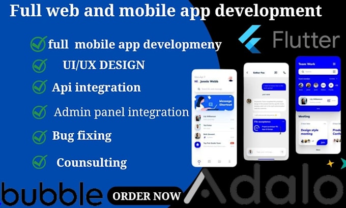 Gig Preview - Adalo mobile app development xano flutterflow app flutter app flutterflow adalo