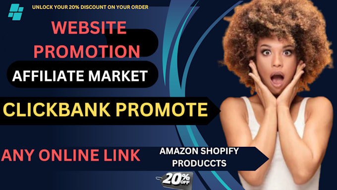 Gig Preview - Affiliate referral link promotion, referral link website promote clickban market