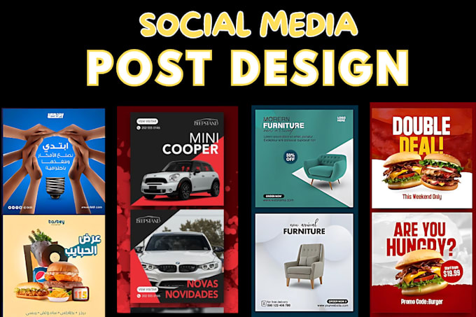 Gig Preview - Design professional social media posts using canva