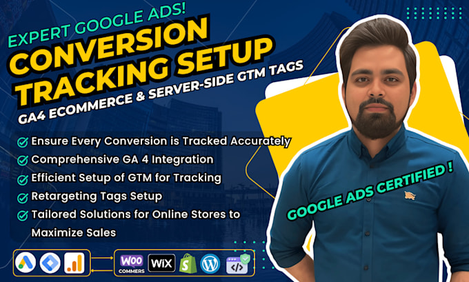 Gig Preview - Setup google ads conversion tracking and ga4 ecommerce server side GTM tags