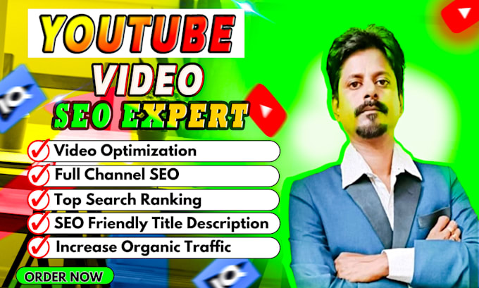 Gig Preview - Do best optimization youtube video seo expert, organic channel growth manager