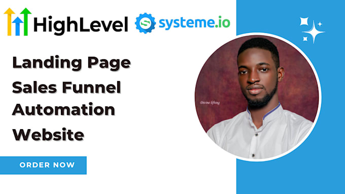 Gig Preview - Do gohighlevel automation gohighlevel webinar funnel ghl landing page