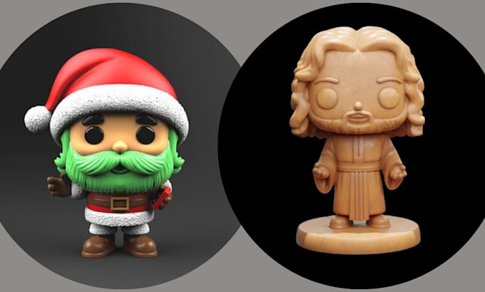 Gig Preview - 3d funko pop, mini funko pop toy,3d chibi, 3d caricature, 3d christmas, 3d bjd