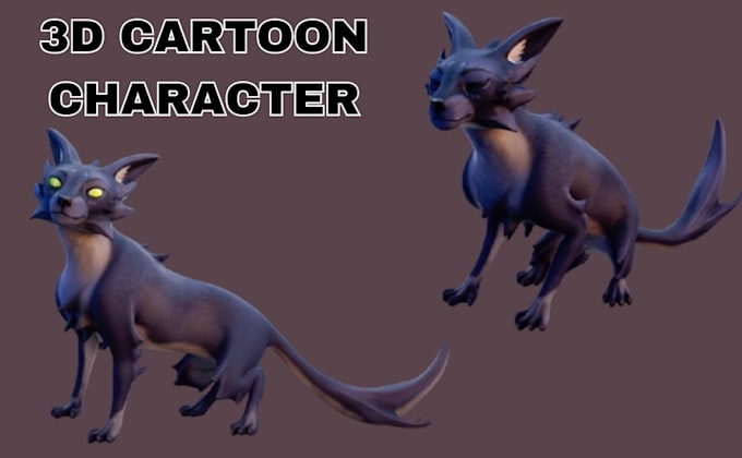 Gig Preview - Design cute 3d cartoon character model for animation, mascot, game, 3d printing