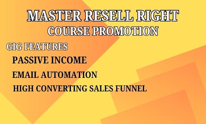 Gig Preview - Boost masters resell right course with email marketing for passive income