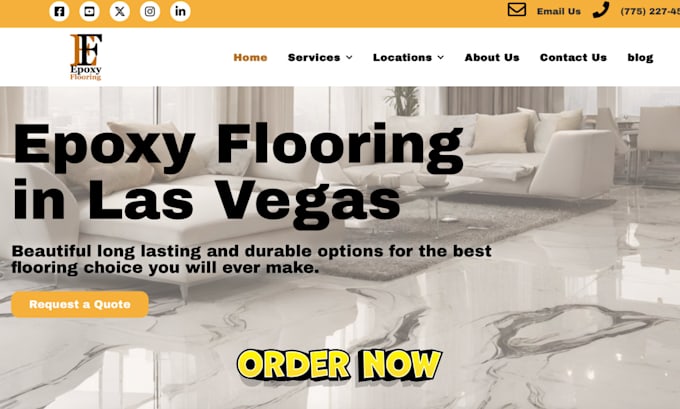 Gig Preview - Build epoxy flooring flooring website flooring website epoxy website flooring