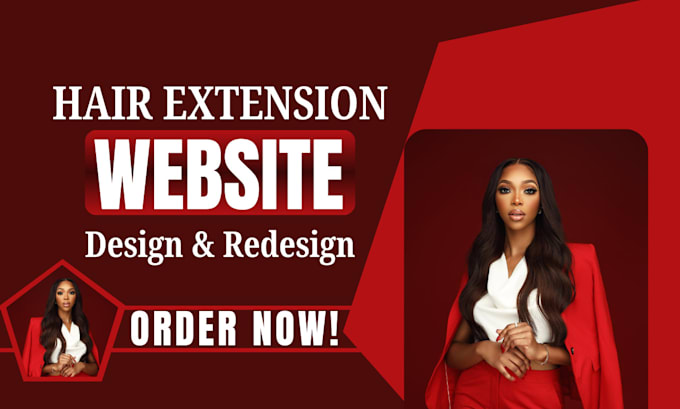 Gig Preview - Design hair extension shopify store hair extension website hair website