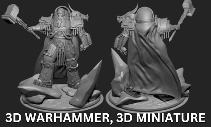 Gig Preview - 3d miniature 3d warhammer 40k character art 3d sculpture 3d sculpt in stl file