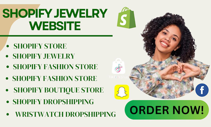 Gig Preview - Do jewelry shopify store,jewelry website ,fashion dropshipping