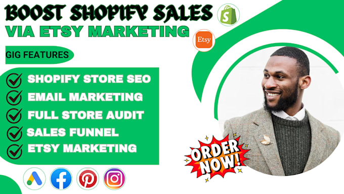 Gig Preview - Do shopify dropshipping marketing with shopify promotion to boost shopify sales