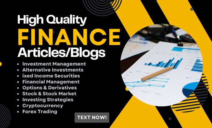 Gig Preview - Write high quality finance articles with graphs and charts