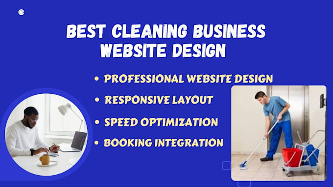 Gig Preview - Do house cleaning business website design pressure washing and booking website