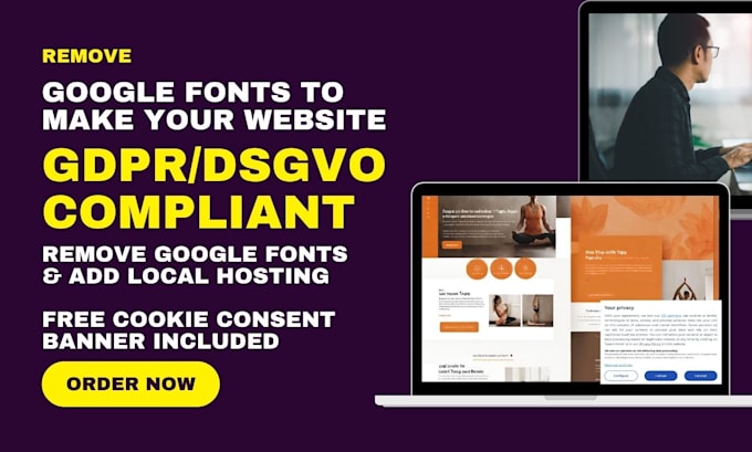 Gig Preview - Remove google fonts host locally for gdpr dsgvo compliance