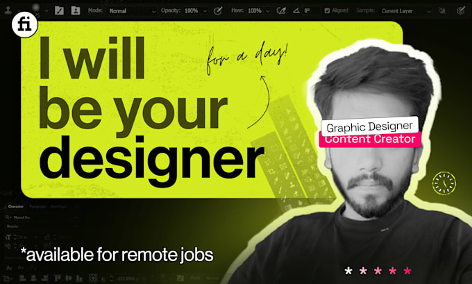 Gig Preview - Be your graphic designer for a day