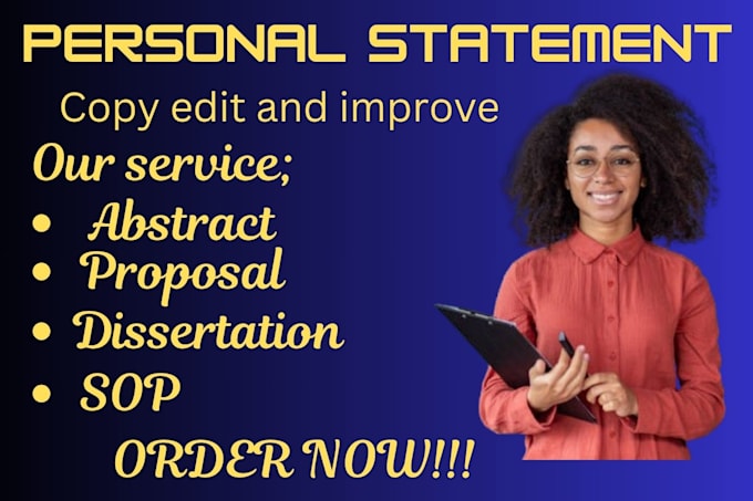 Gig Preview - Edit your personal statement or application essay