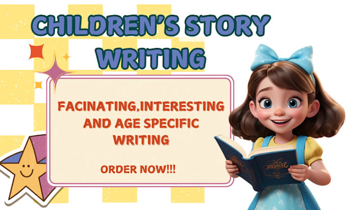 Gig Preview - Do children book ghost writing, short story writing, kids book, kids story