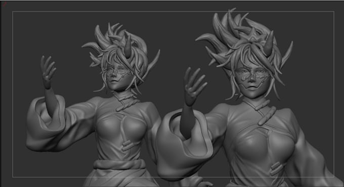 Gig Preview - Sculpt 3d miniature, 3d figurine bot miniature, anime character for 3d printing