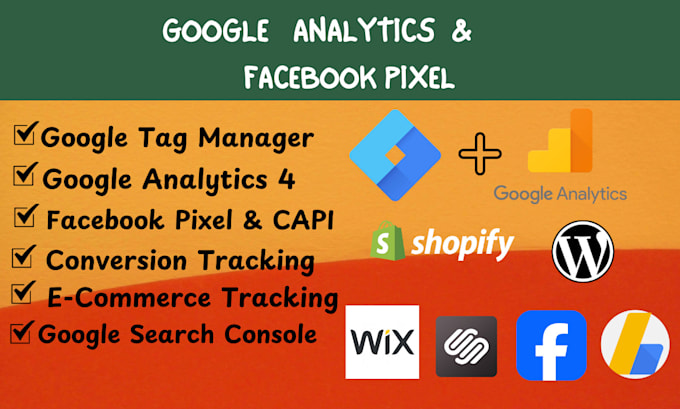 Gig Preview - Fix or setup google analytics 4, ga4, fb conversion tracking by GTM