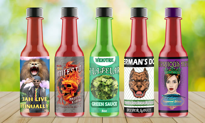 Gig Preview - Label, logo for sauce,seasoning,spice,dips, salsa,rub,pepper,jar,food,BBQ,pikliz